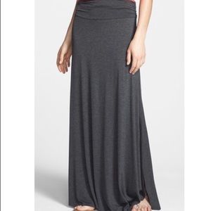Bobeau Gray Maxi Skirt
